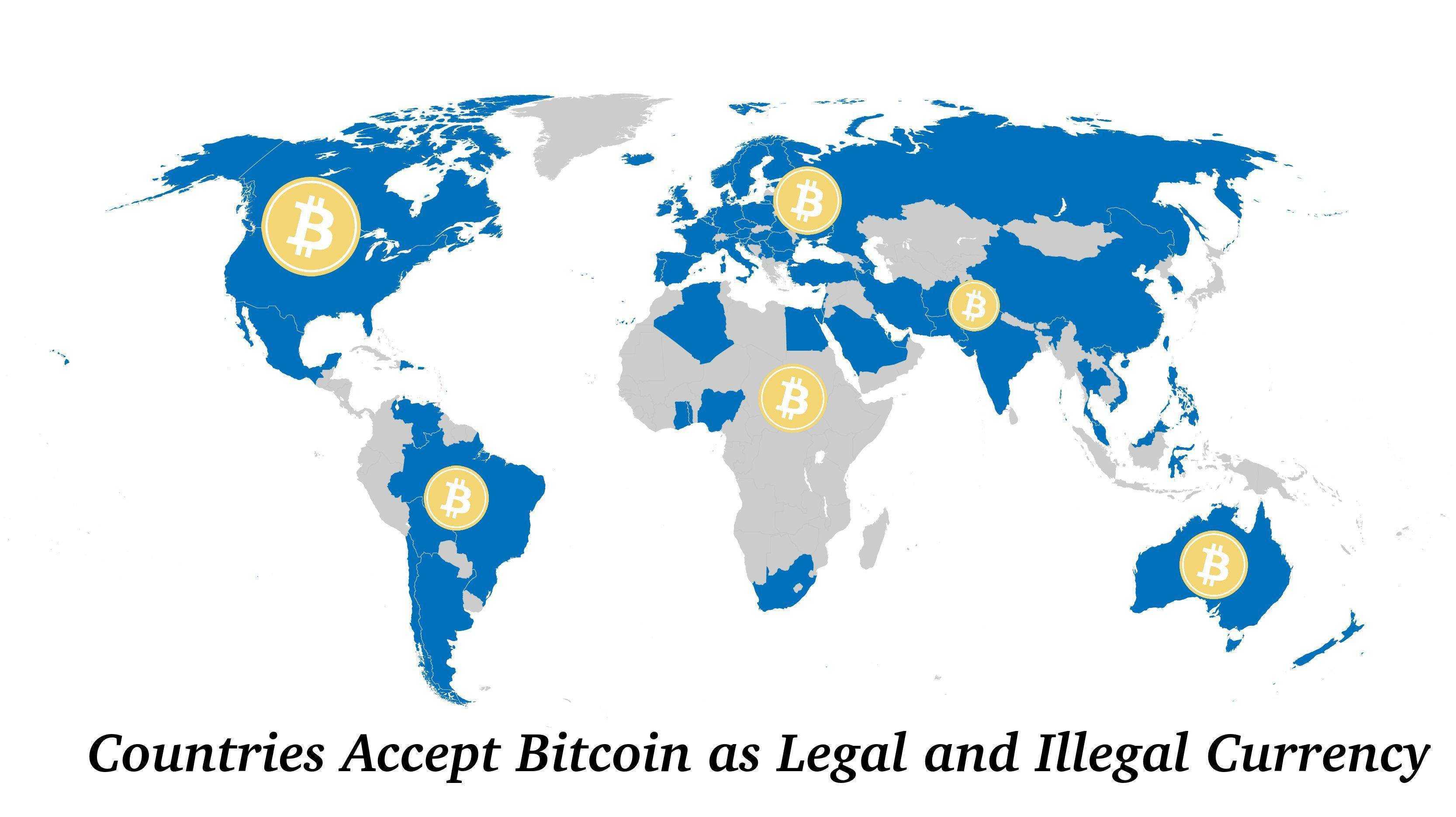 Countries Where Accept Bitcoin as Legal and Illegal