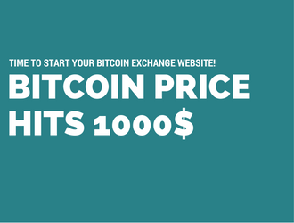 Bitcoin Price Hit The Shot 1000$ ! Time To Start Your Bitcoin Exchange Website!