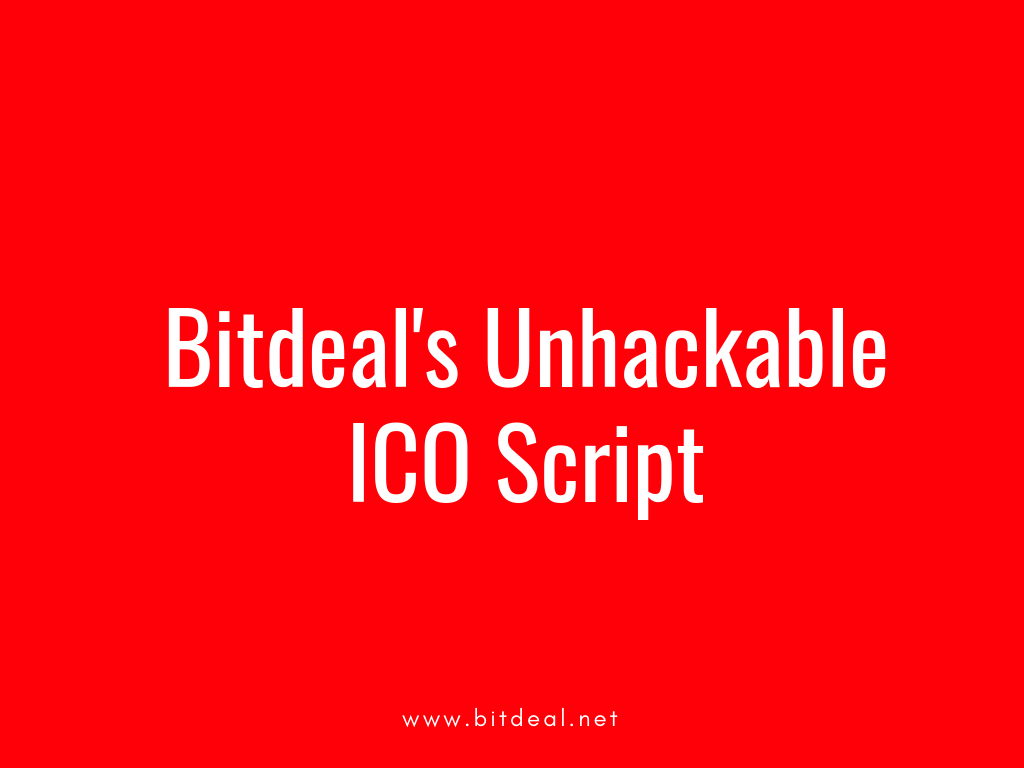 ICO Script PHP from Bitdeal to launch your own ICO