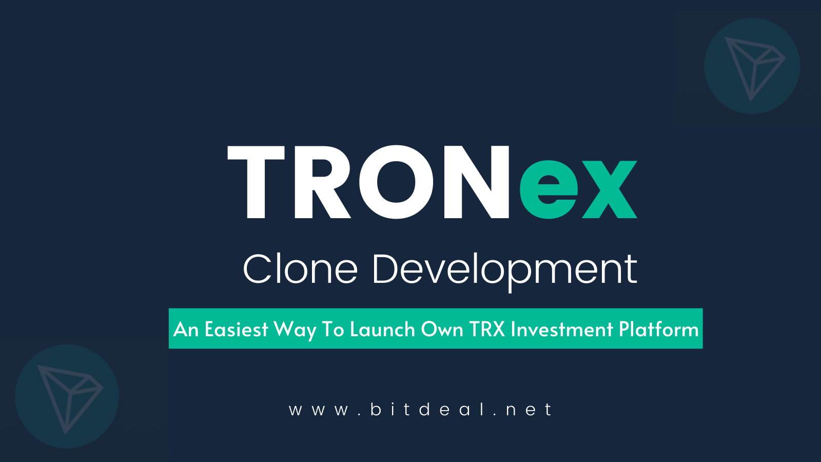 TRONex Clone - Launch Your Own TRON Investment Smart Contract Platform